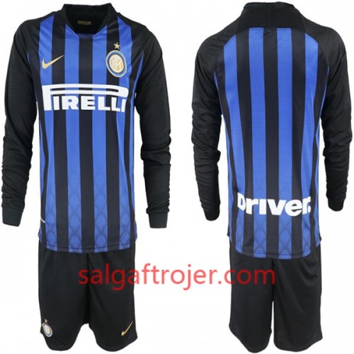 Inter Milan Fodboldtrøjer Børn Hjemmebanesæt 2018/19 Langærmet Inter Milan Fodboldtrøjer Børn Hjemmebanesæt 2018/19 Langærmet